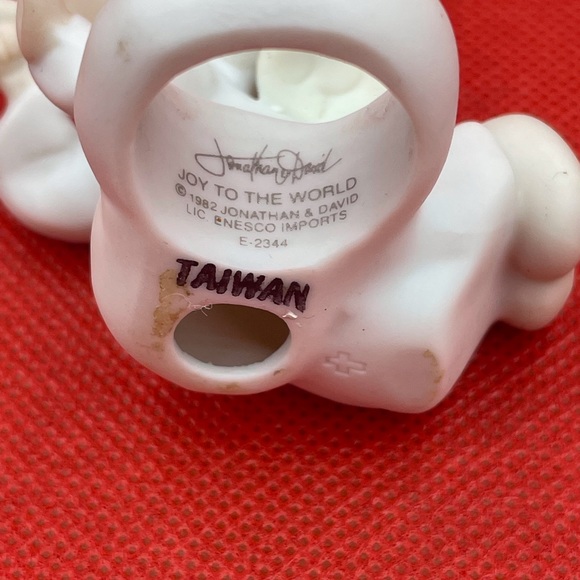 👼🏻1982 Enesco Joy To The World Angle Candle Climber - Picture 6 of 6